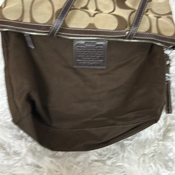 Coach Two Tone Signature Medium Size Tote - Satchel F15112 - Picture 12 of 12